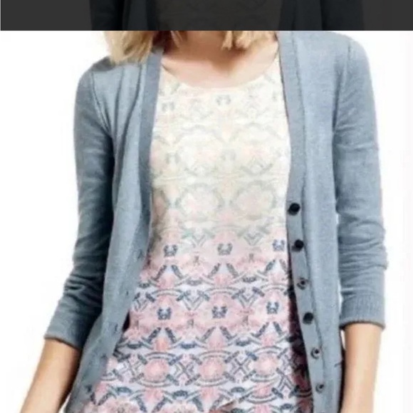 Cabi Billie Breeze Blue Green Cardigan Sweater.  Size XS - Picture 2 of 4